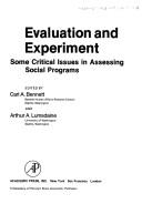 Evaluation and experiment
