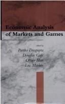 Economic analysis of markets and games