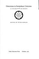 Directions in Euripidean criticism