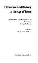 Literature and history in the age of ideas