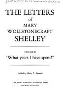 The Letters of Mary Wollstonecraft Shelley