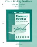 Critical Thinking Workbook Student Edition for use with Elementary Statistics