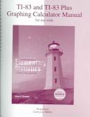 TI-83 Manual for Elementary Statistics