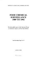 Food Chemical Surveillance 1989 to 1992