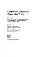 Linguistic change and generative theory