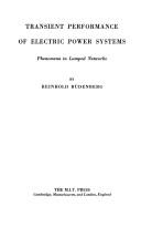 Transient Performance of Electric Power Systems