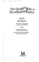 The geography of de-industrialisation
