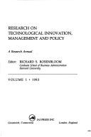 Research on Technological Innovation, Management and Policy