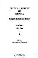 Critical Survey of Drama, Volume 2 - 423-864 Authors -COW-Gua