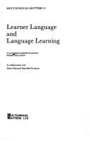 Learner Language and Language Learning