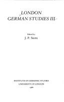 London German Studies III