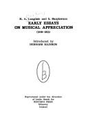 Early Essays on Musical Appreciation
