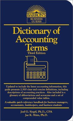 Dictionary of accounting terms