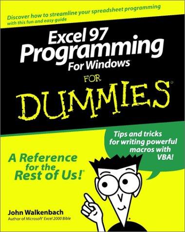 Excel 97 programming for Windows for dummies