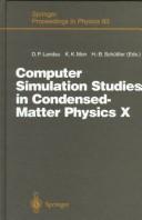 Computer Simulation Studies in Condensed-Matter Physics X