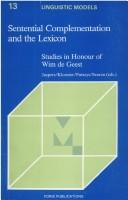 Sentential Complementation and the Lexicon