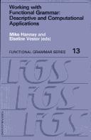 Working With Functional Grammar: Descriptive and Computational Applications