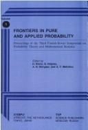 Proceedings of the Third Finnish Soviet Conference on Probability Theory and Mathematical Statistics