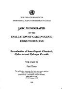 Re-evaluation of some organic chemicals, hydrazine and hydrogen peroxide