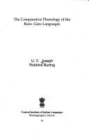Comparative Phonology of the Boro-Garo Languages