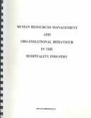 Personnel Management and Organization Behaviour in the Hospitality Industry