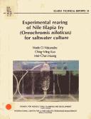 Experimental Rearing of Nile Tilapia Fry (Oreochromis niloticus) for Saltwater Culture