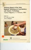Summary Report of the Asian Regional Workshop on Carp Hatchery and Nursery Technology