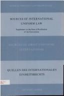 Sources of International Uniform Law