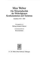 Die Wirtschaftsethik der Weltreligionen Konfuzianismus und Taoismus