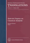 Selected papers on classical analysis