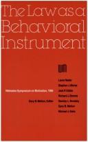 The Law as a Behavioral Instrument
