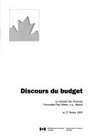 Budget speech