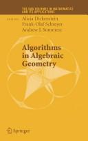 Algorithms in Algebraic Geometry