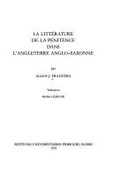 La littérature de la pénitence dans l'Angleterre Anglo-Saxonne