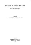 The Uses of Greek and Latin