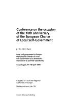Conference on the Occasion of the 10th Anniversary of The European Charter of Local Self-Government