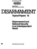 Disarmament and National Security in an Interdependent World