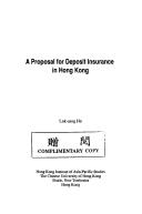 A Proposal for Deposit Insurance in Hong Kong