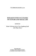 Research Ethics in Studies of Culture and Social Life