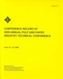 Conference Record of 2000 Annual Pulp and Paper Industry Technical Conference