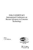 Fifth CANMET/ACI International Conference on Recent Advances in Concrete Technology