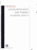 Human Resources and Training in Mental Health