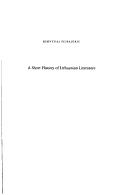 A Short History of Lithuanian Literature