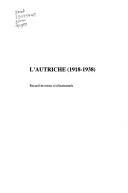 L'Autriche (1918-1938)