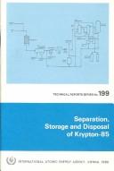 Separation, storage and disposal of Krypton-85