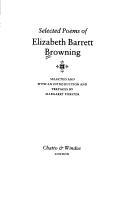 Selected poems of Elizabeth Barrett Browning