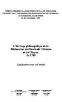 L' héritage philosophique de la Déclaration des droits de l'homme et du citoyen de 1789