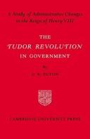 The Tudor Revolution in Government