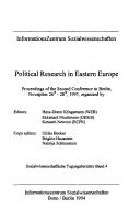 Political research in Eastern Europe