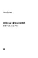 O dossie Iscariotes : entrevista com Deus. Romance